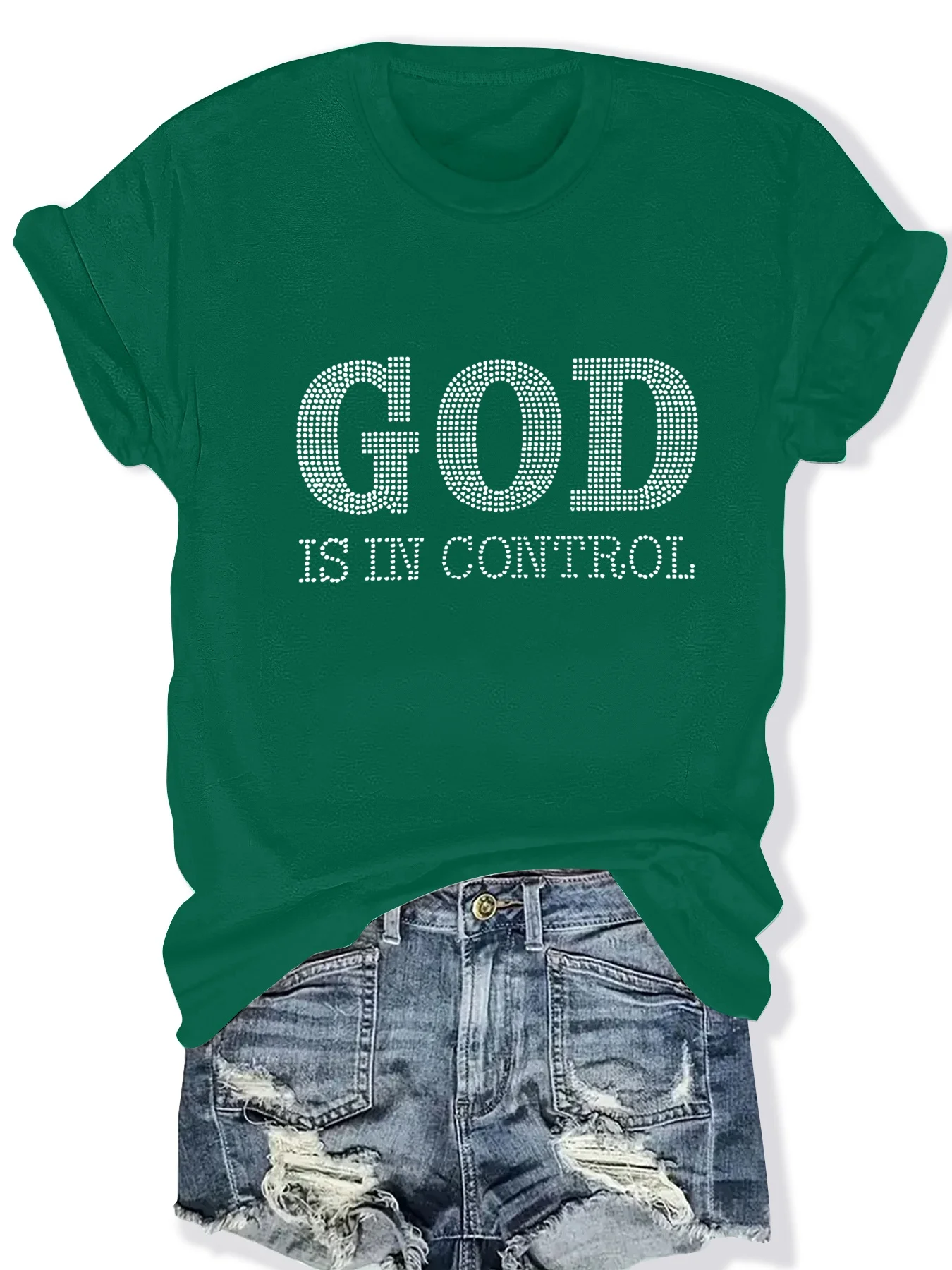 

Fashionable Ladies round Neck Short Sleeve T-Shirt with Letter Pattern Print Casual Comfortable Women's Top