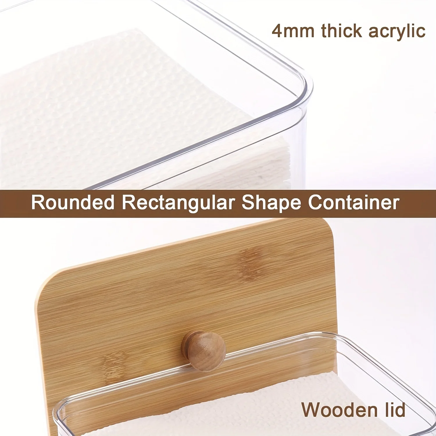 Acrylic Dryer Sheet Holder Container for Laundry Room Dryer Sheet Dispenser Laundry Room Organization Jars with Bamboo Lid