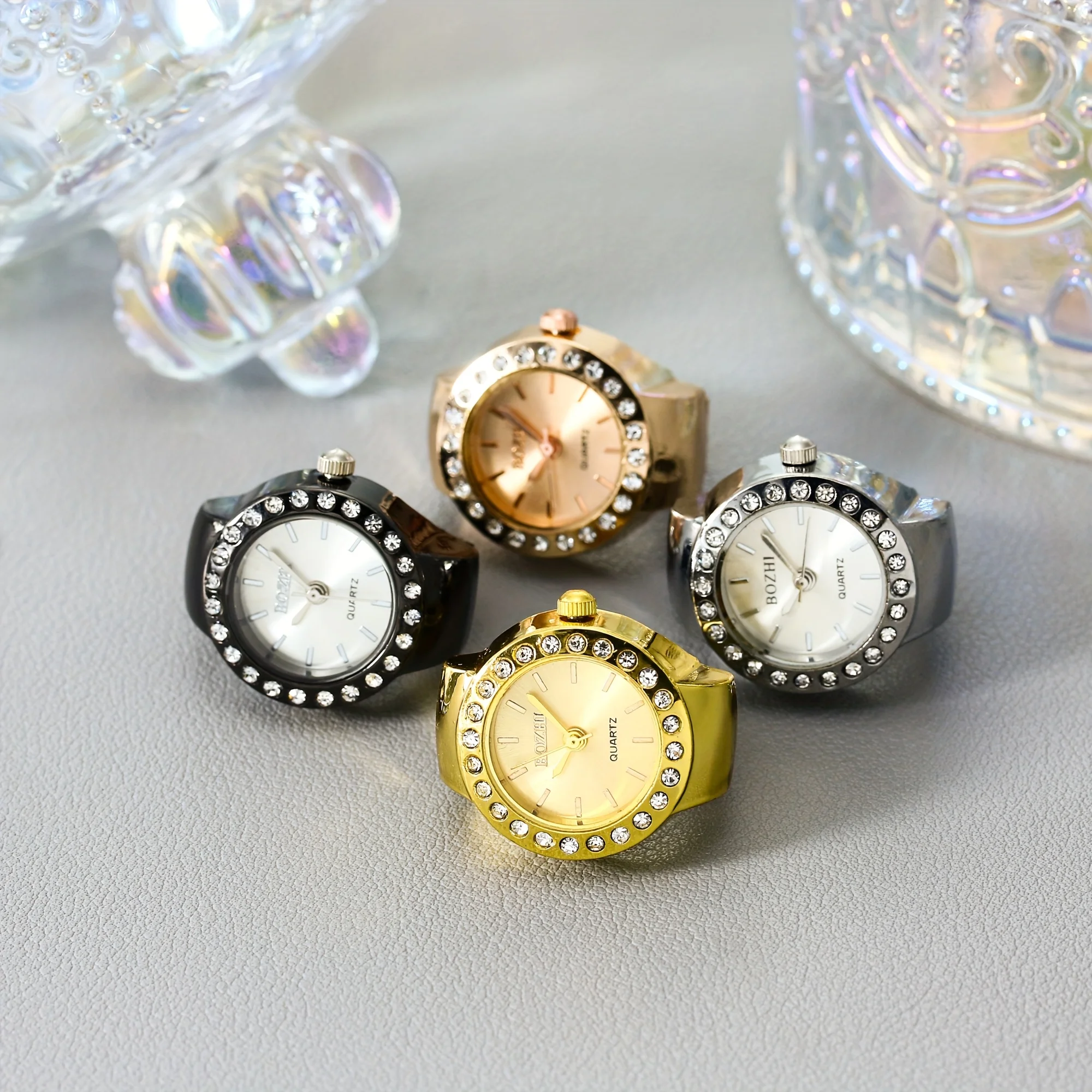 1pc popular minimalist fashion punk watch ring watch mini watch finger watch pocket watch personality niche quartz