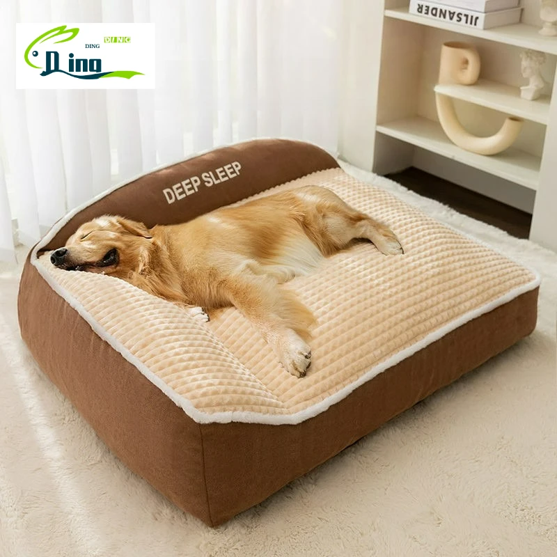 

Роскошный зимний теплый большой диван-кровать для собаки, коленки, кошки, коврики для дома, подушка для сна, диван-кровать для больших и маленьких собак