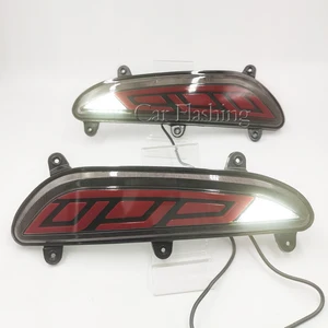Carro LED Rear Bumper Reflector Light, Turn Signal, Lâmpada de nevoeiro, Freio, Condução, Aviso reverso, Hyundai I20, 2016, 2017, 1 conjunto 10 principais vendas parachoque traseiro hb20 - №9