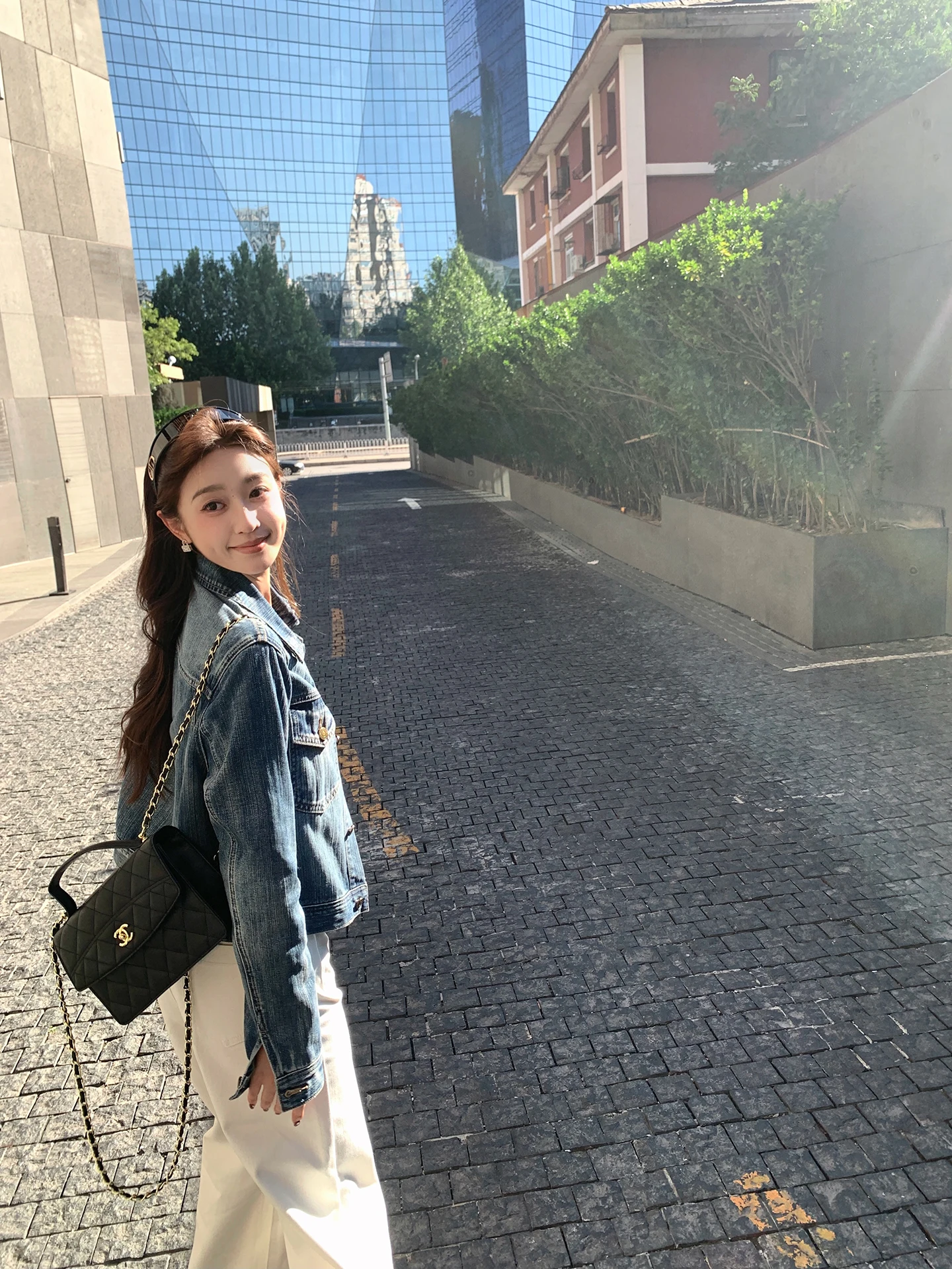 

Ретро-куртка Cchen из денима с воротником и длинными рукавами, женская, из смесового хлопка, устойчивая к деформации, для повседневной носки