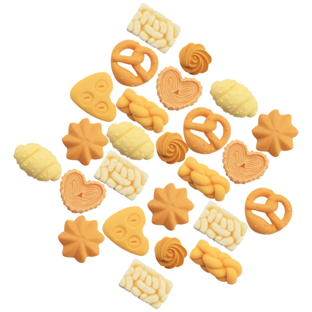 40 Pcs DIY Shiwan Biscuits Cracker Candy Phones Cases Toys Charm Prop Decors Resin Cookies Dessert