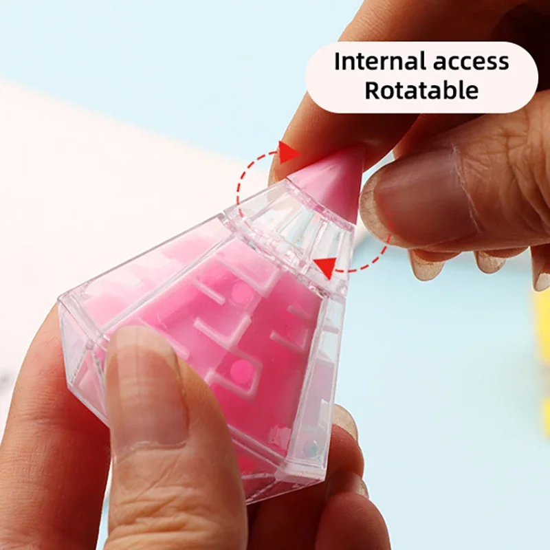 3D 메이즈 다이아몬드 퍼즐 투명 매직 큐브, 스피드 매칭 큐브, 롤링 볼 게임, 스트레스 해소 장난감, 어린이 교육