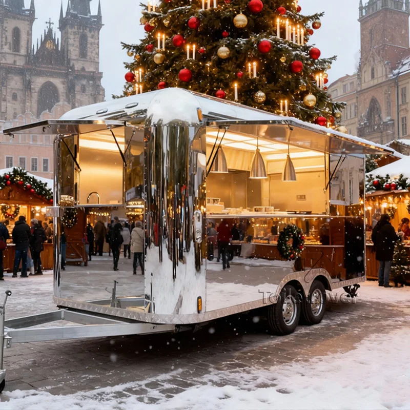 

Street Mobile Food Truck Veicolo Smoothie Dessert Pancake Donut Turkey Luxury Food Trailer with Bathrooms