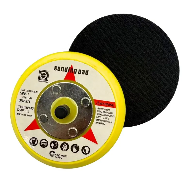 4 Inch 5/16-24T Thread Hook&Loop Sanding Pad PU Polishing Backing Pad for Sander Polisher
