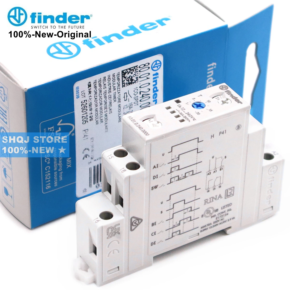 

FINDER 100%-NEW 80.01.0.240.0000 80.11.0.240.0000 80.61.0.240.0000 80.82.0.240.0000 80.91.0.240.0000 Modular Timer RELAY