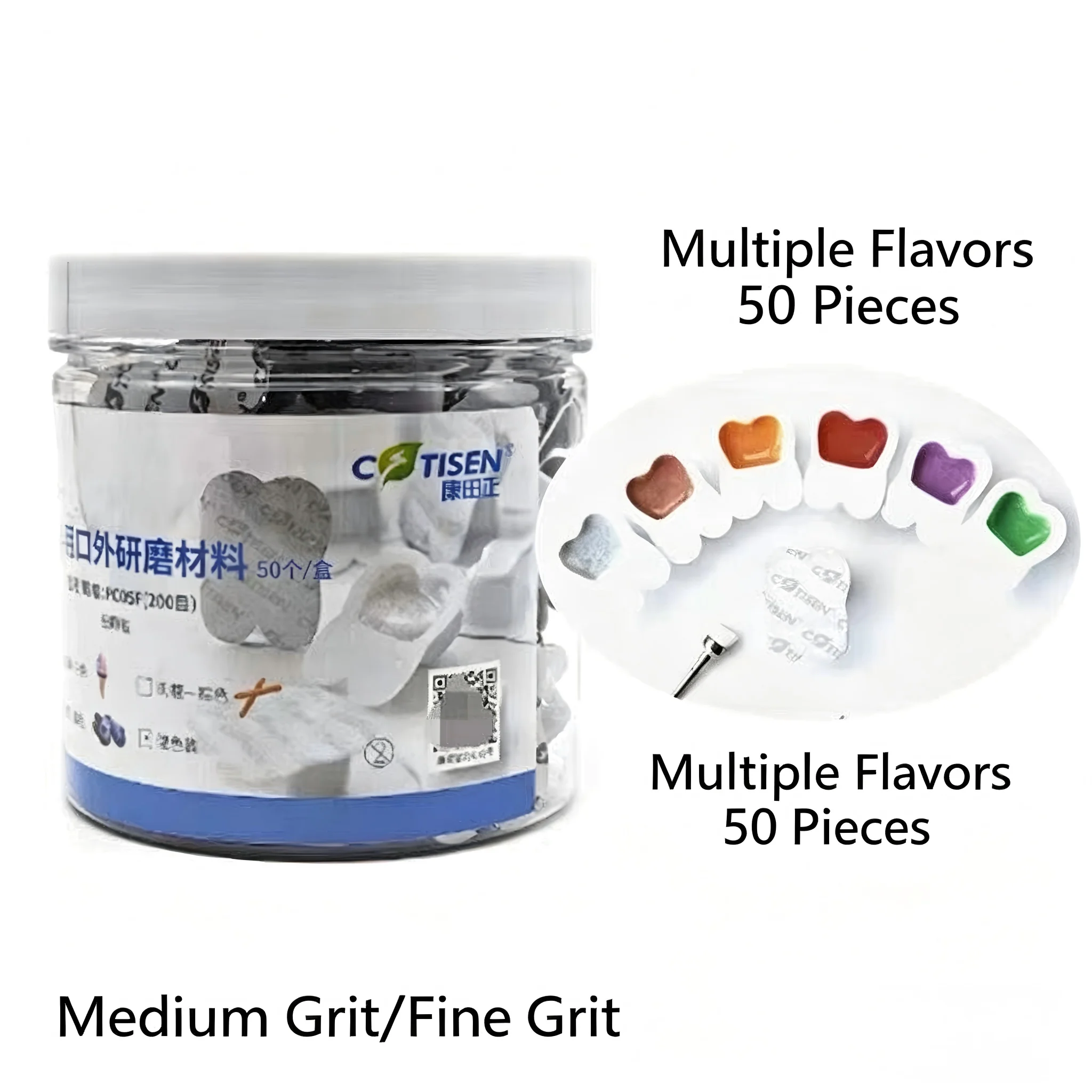 2g x 50/Box Dental Polishing Paste – Fine & Medium Grit, Teeth Whitening, Various Flavors, Prophy Paste for Dental Clinic Use