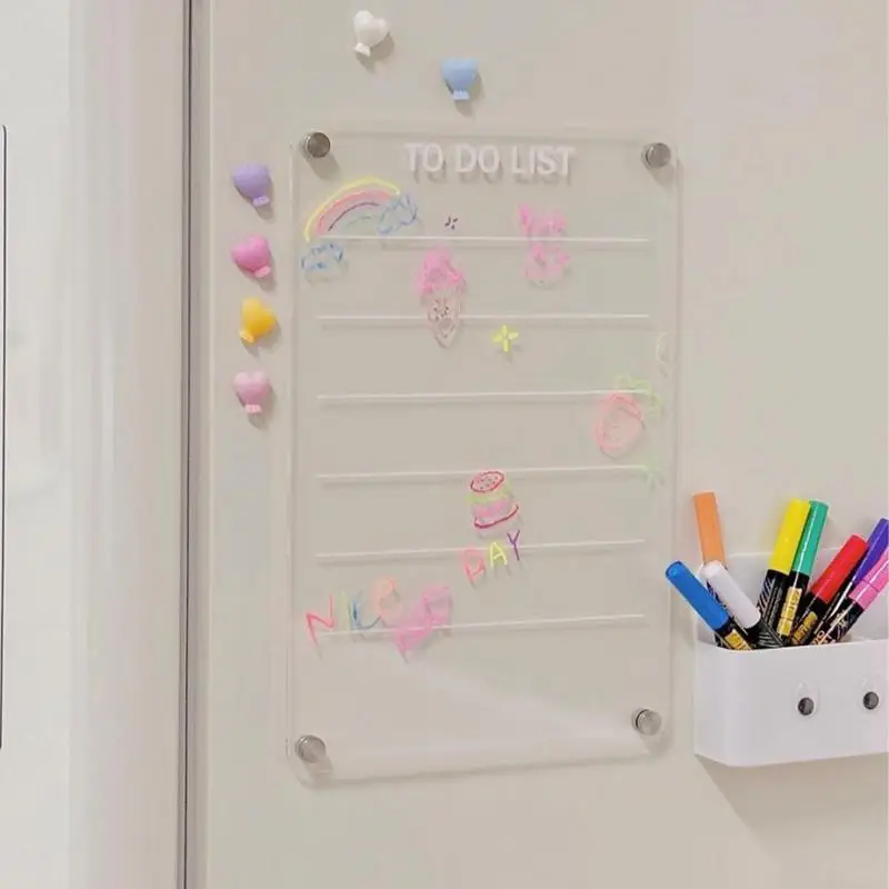 Magnet tafel Kühlschrank Whiteboard transparente Trocken lösch brett Familie zu tun Liste für Küchen organization Wohnung Dekor mit a