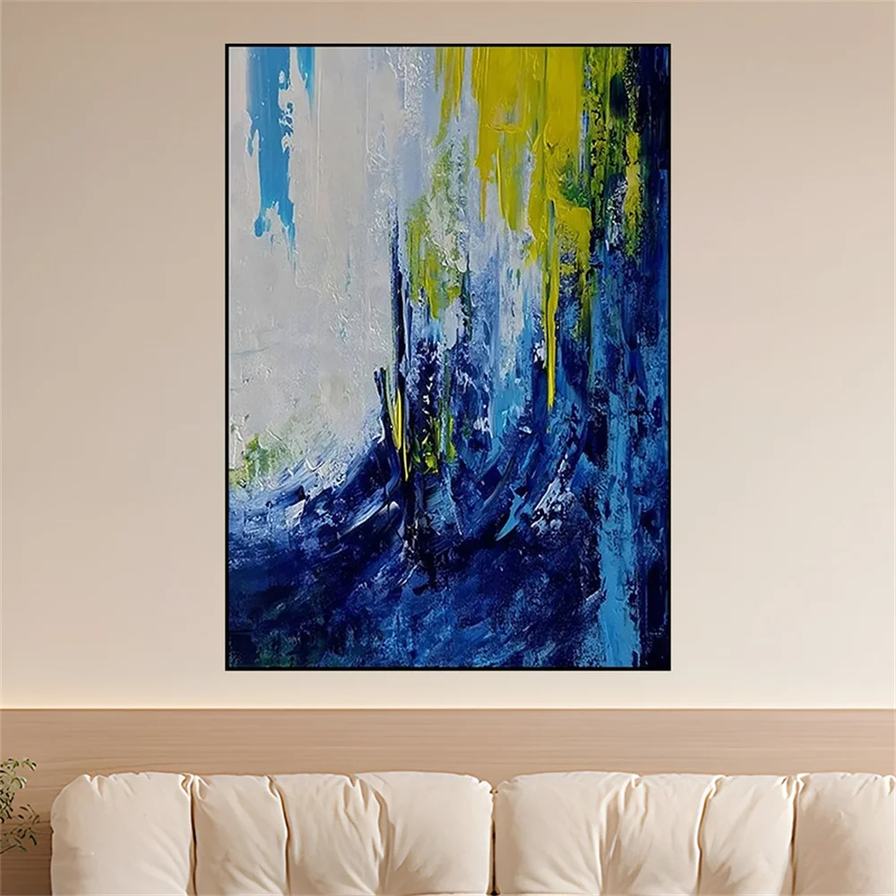 Modern City Building Wall Art Pictures 100% Handmade Big Abstract Colorful Oil Painting Decor Living Room Office Home Exhibition