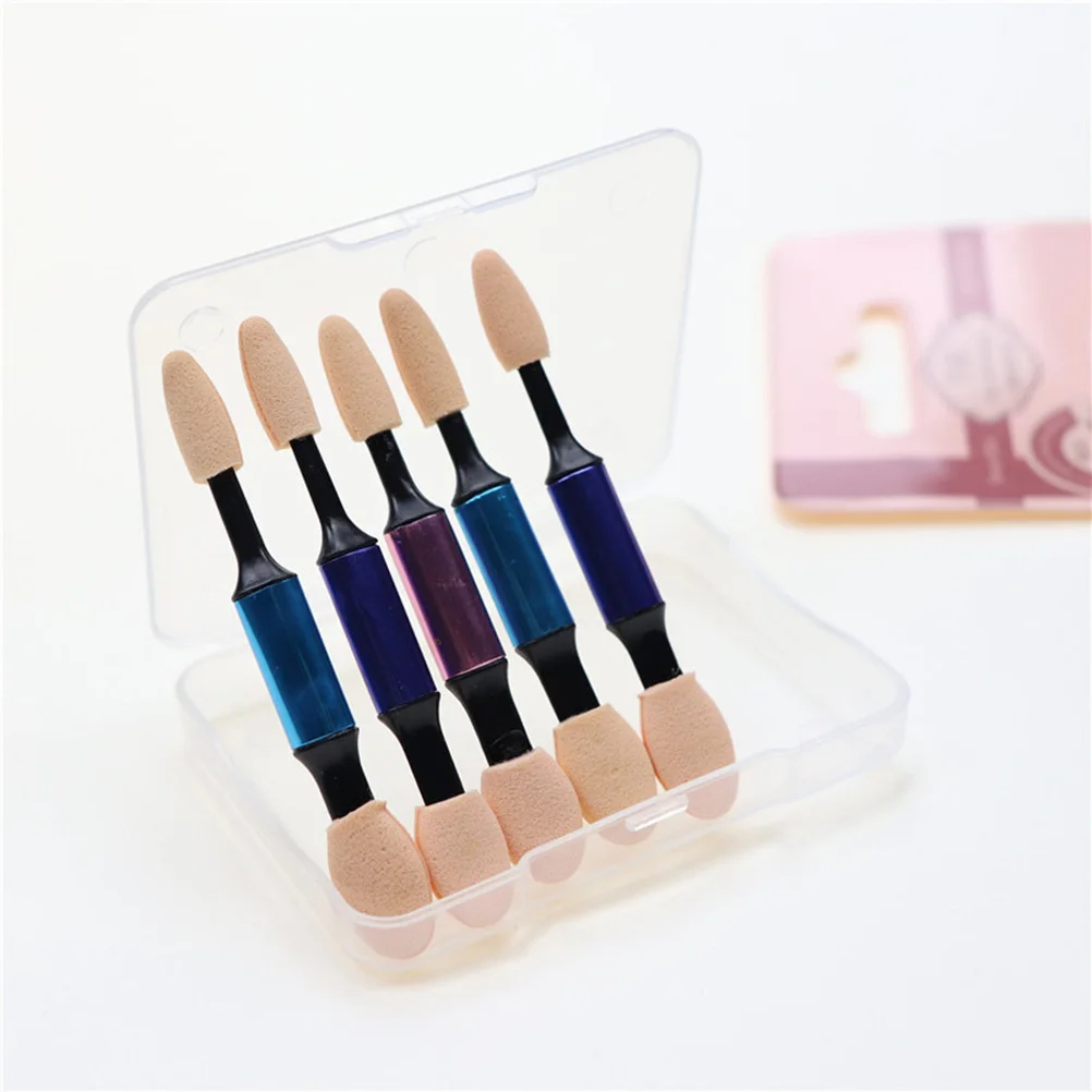

10Pcs Dual Sided Eye Shadow Sponge Brush Soft Foam Applicator Eye Shadow Blending Tool Suitable for Beginners