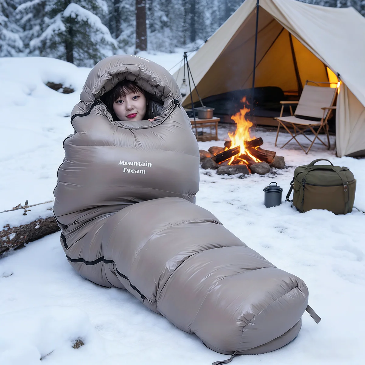 

TARAK Mummy Sleeping Bags Duck Down Adult Sleeping Bag Spring Fall Warm Sleeping Bags For Tourist Wild Hiking Climbing Camping