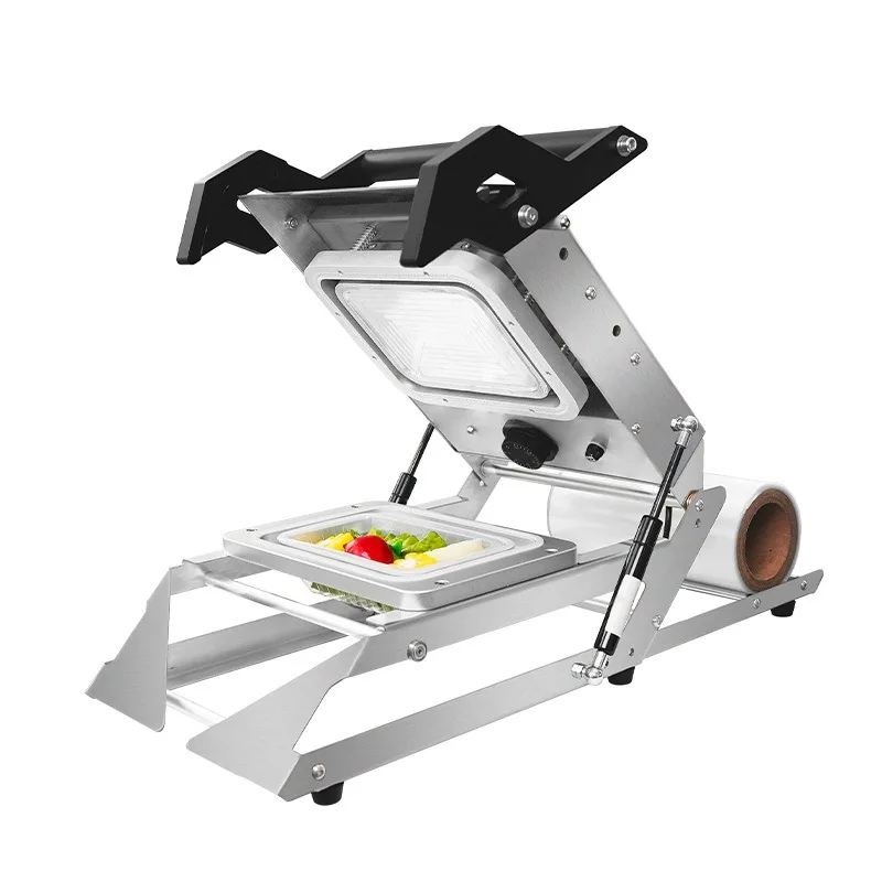 

Manual Hand Press Tray Sealer Machine Commercial Takeout Cup Sealing Heater For Bubble Tea Shop Food Container