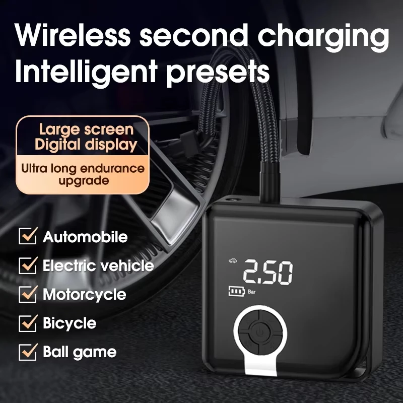 Portable Air Compressor USB Charging Quick Inflatable Sofa Mattress Swimming Ring Pool Wireless Electric Air Pump LED Lighting
