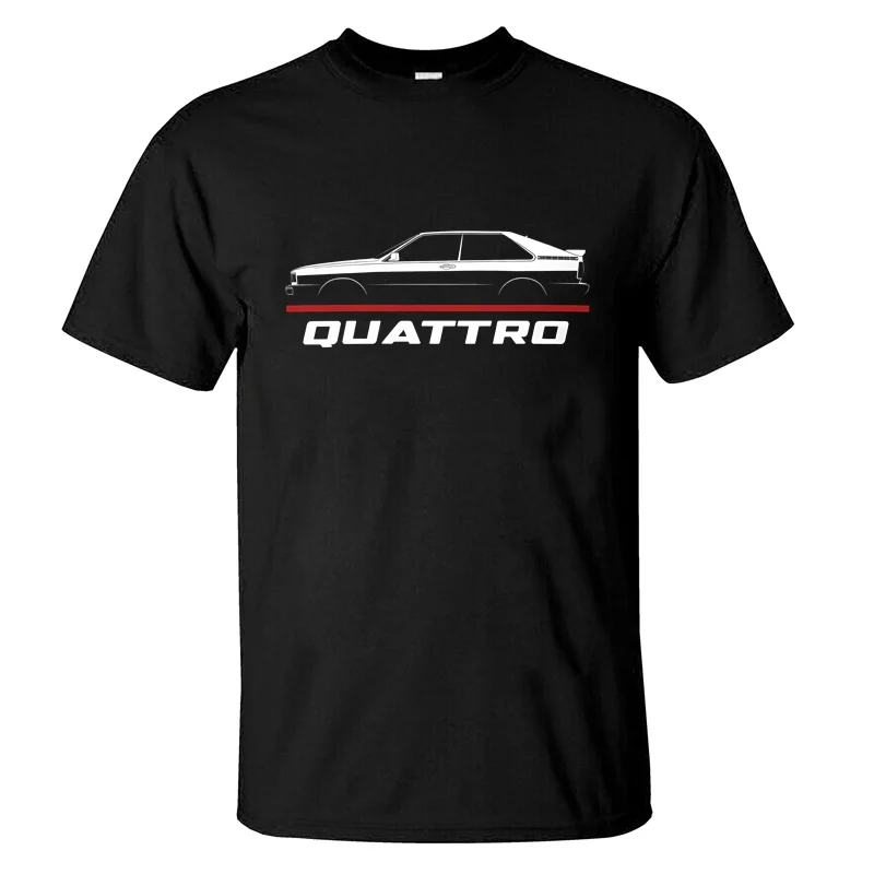 2024 Men T Shirt Casual Audis Quattro 1980-1991 Car Enthusiast T-shirt Graphic Summer Short Sleeves 100% Cotton S-3XL Cool Tee