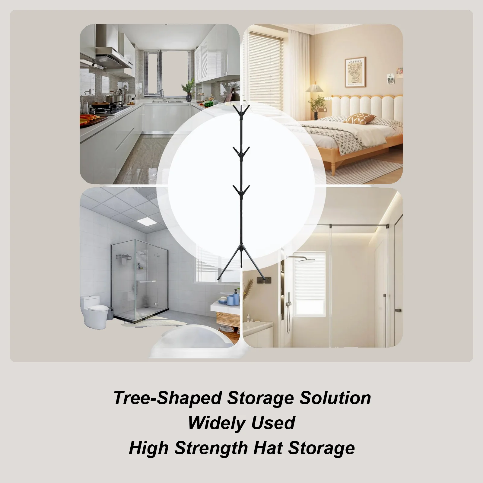

Clothes and Hats Rack Floor To Floor Bedroom Coat Hook Bedroom Vertical Tree Branch Shape Holder Freestanding Coat Rack ﻿