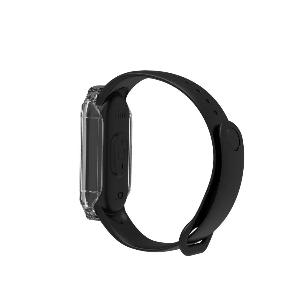 PC Hard Edge เปลือกหน้าจอแก้วสำหรับ Xiaomi Amazfit Mi Band 7 6 5 4สมาร์ท Miband ฝาครอบสายรัดข้อมือ