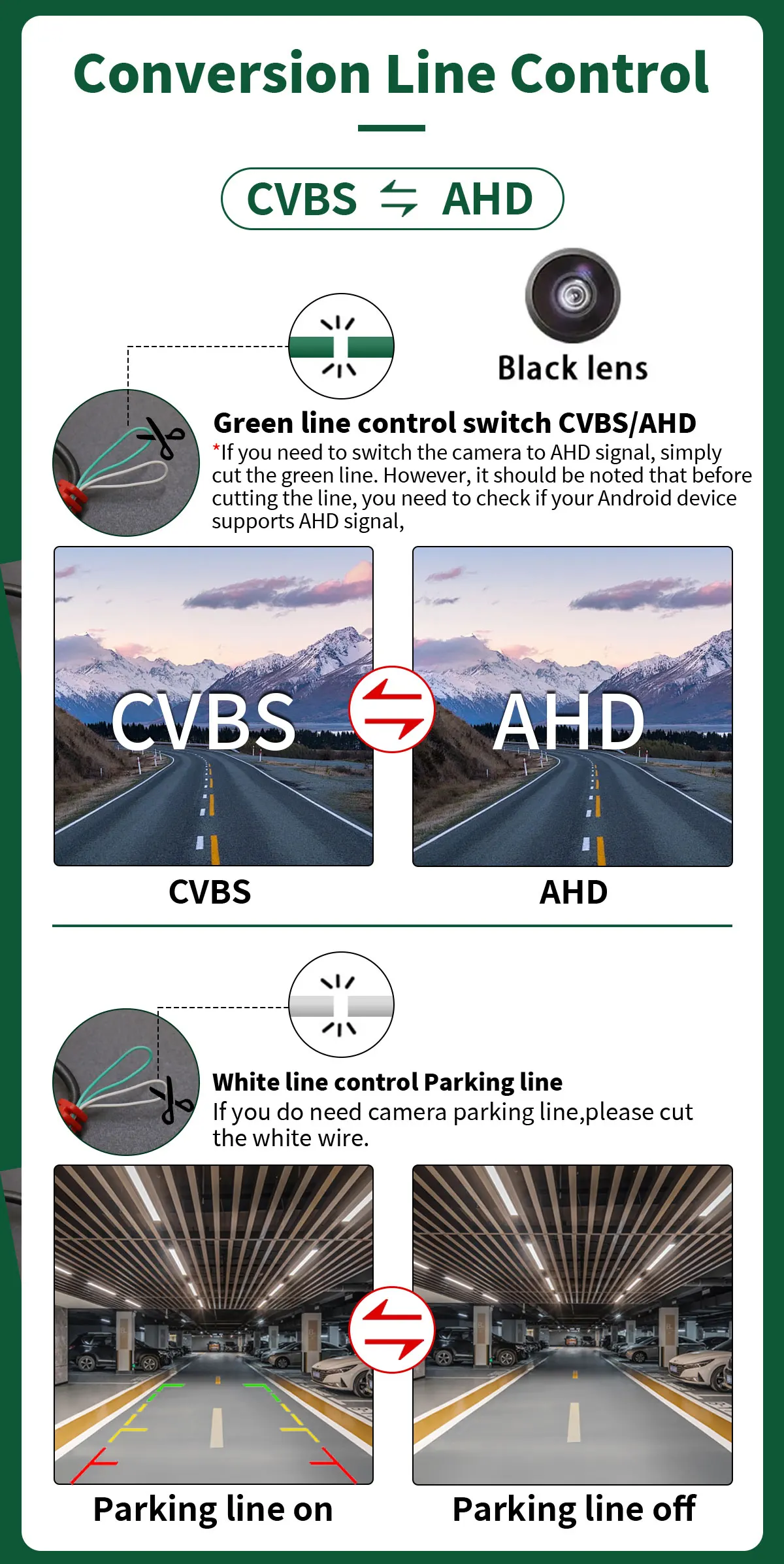 AHD1080P Auto-Rückfahrkamera für Mercedes Benz C-Klasse C180 C200 C260 MB W204 S204 W212 Wasserdichte Backup-Kamera – Detail 7