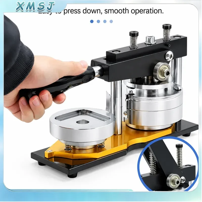 Square Fridge Magnet Maker Machine Kit 50x50mm Refrigerator Sticker Making Tool with Paper Cutter and 100 Sets Materials