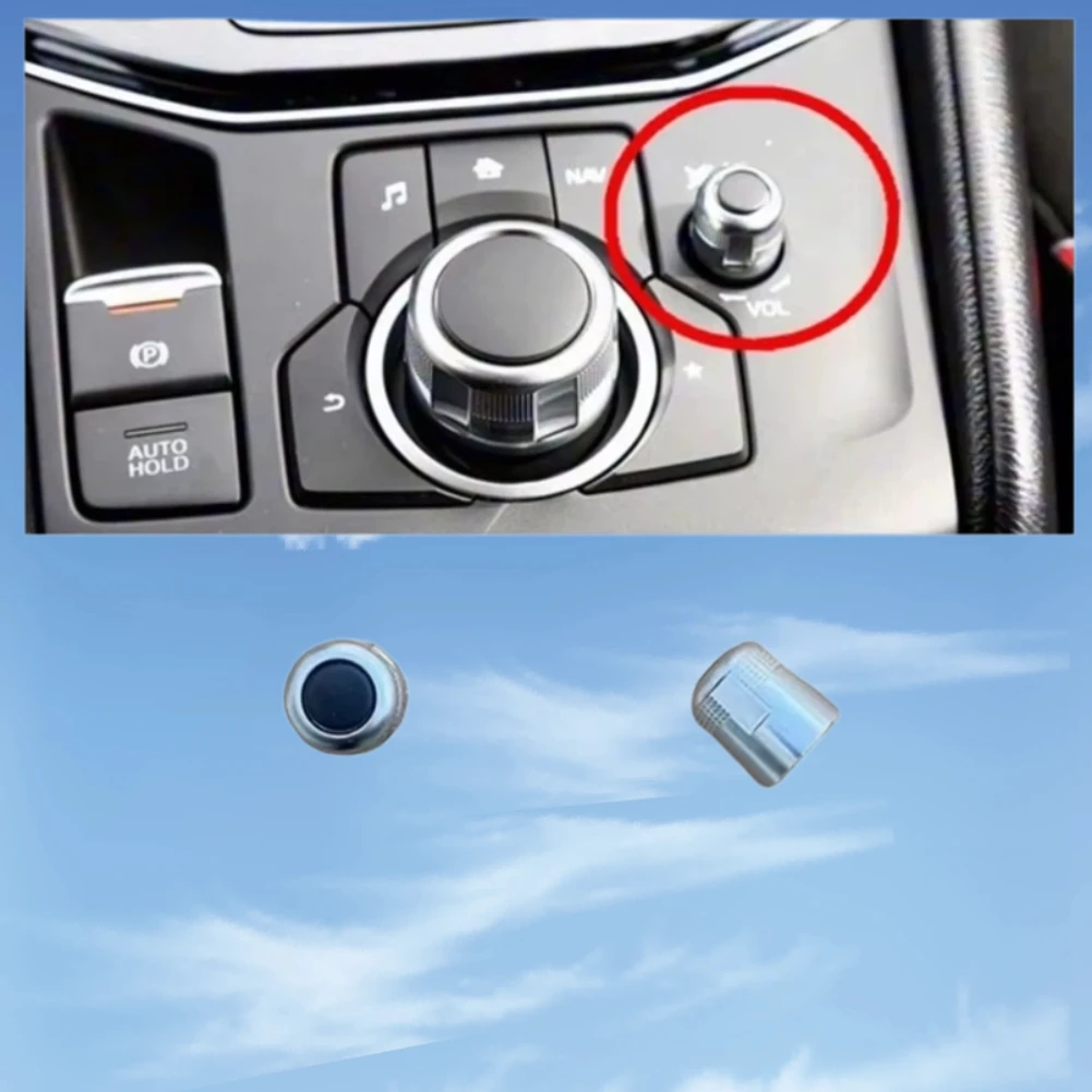 

For Axela Car Audio Control Multimedia Knob Car Interior Upgrade Silver Multimedia Switch For Mazda Non-deformation