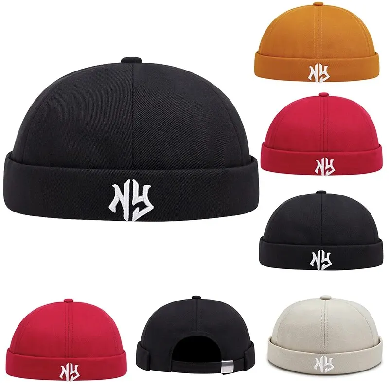 2024 New Fashion NY Letter High Quality Beanie Hat Retro Sailor Hats Unisex Outdoor Sun Men Woman Cap Adjustable