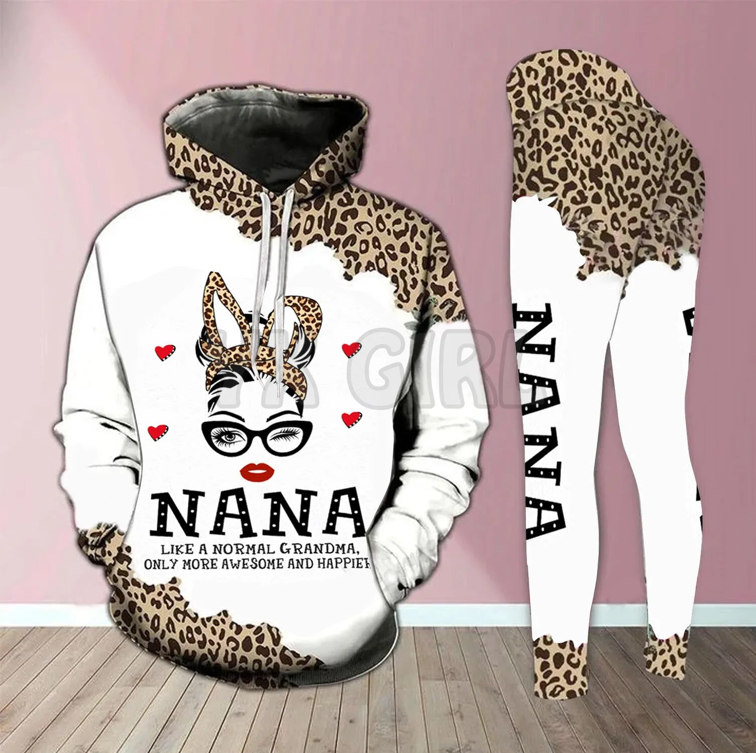 YX Girl Like A Normal Grandma 3D All Over Printed Hoodie Set   3D Printed Apparel