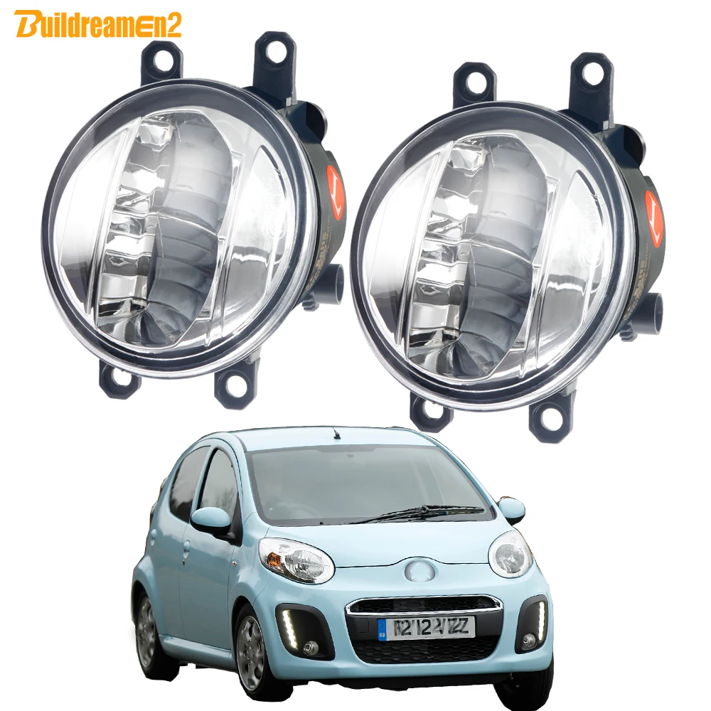 2 X 30W H11 LED Fog Light Assembly Car Right + Left Fog Driving Lamp DRL For Citroen C1 (PM_, PN_) Hatchback 2012-2014