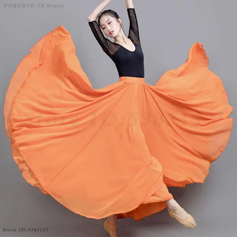 Faldas de danza del vientre para mujer, falda de Flamenco español, traje de danza clásica, ropa de actuación en equipo, falda tibetana Uyghur Yi