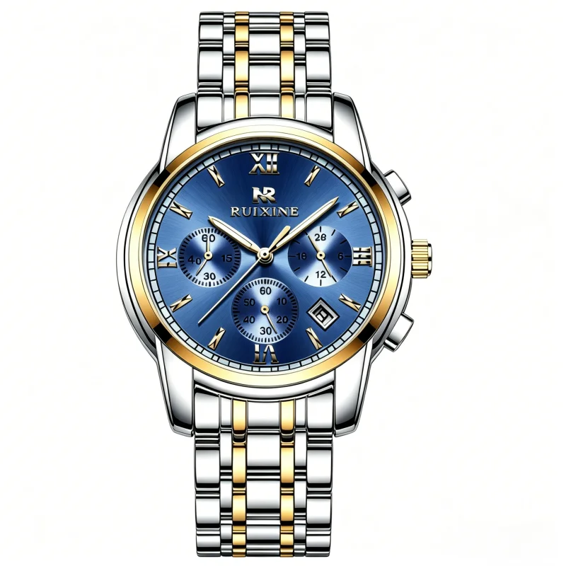 

RUIXINE New Fashion Luxury Men Watch Waterproof Quartz Ladies Watches Business Steel Band Casual Bracelet Date Clock Watches