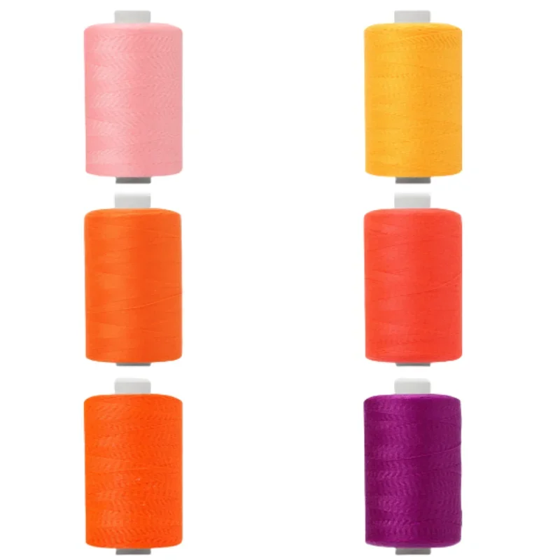 1 Roll 1000 Yards Colored Thread For Household Sewing, Fluorescent Color Series, Multifunctional Polyester 402 Sewing Thread