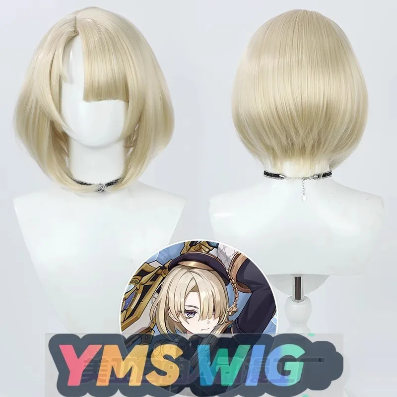 

【YMS WIG】Genshin Impact Fontaine Fimi Ni Cosplay Wig Realistic Scalp Light Yellow Bob