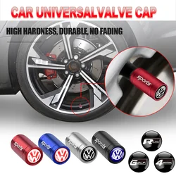 4PCS Metal Car Valve Caps Wheel Tires Air Tyre Stem Protective Caps Cover For VW Volkswagen Golf Polo GTI RLINE Auto Accessorie