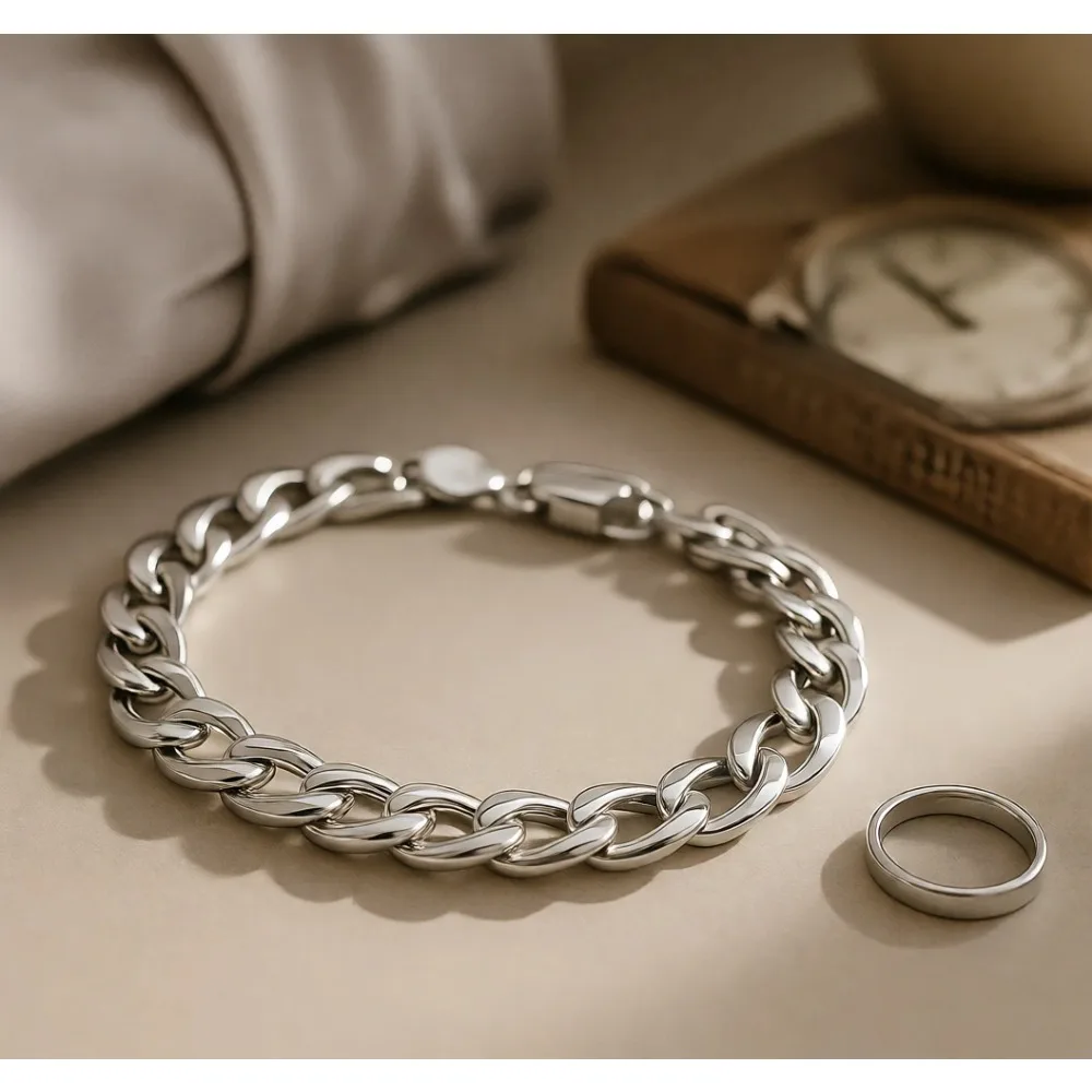 

Браслет-цепочка из стерлингового серебра с итальянским алмазным огранением, регулируемый, 7-9 дюймов, для женщин и мужчин