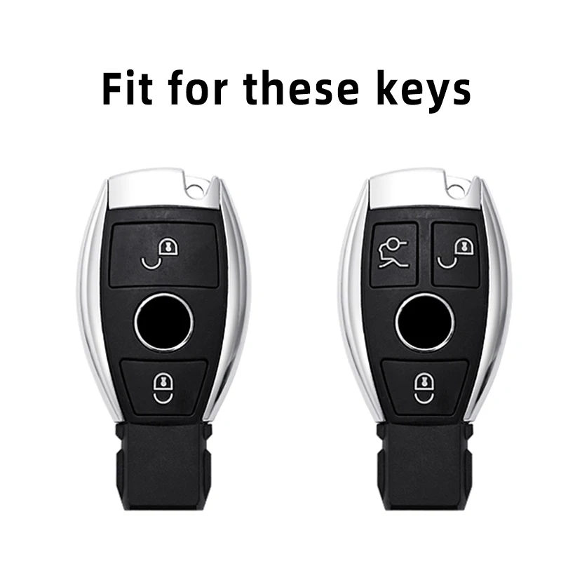 Car Key Case Cover Key Bag Accessories For Mercedes Benz A B C S Class AMG GLA CLA GLC W176 W221 W204 W205 Shell Fob Keychain