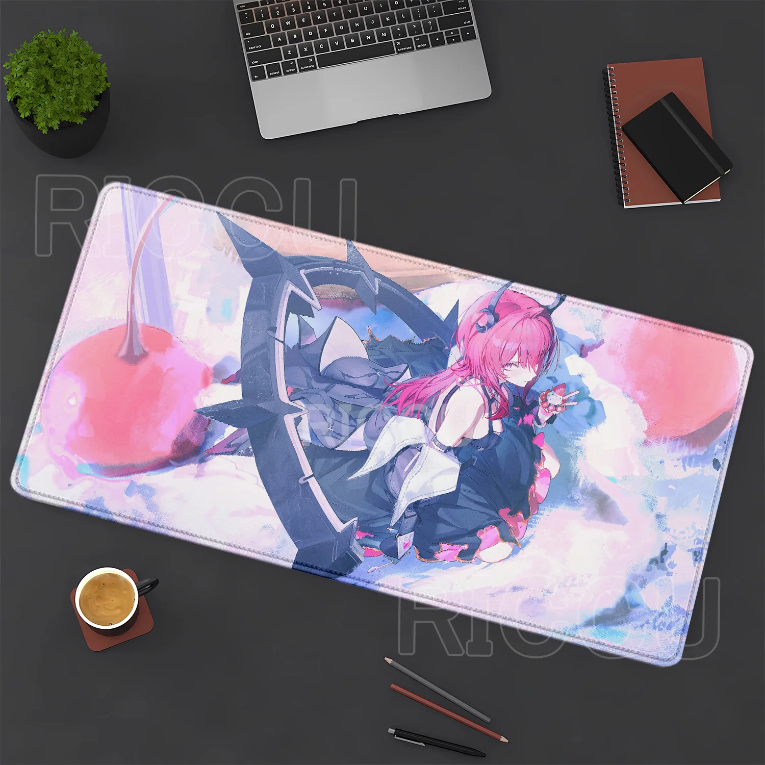 Arknights Endfield Laevatain Mouse Pad Anime Girl Mousepad Large Pretty Game XXL 900x400mm Gaming HD Printing overlock Desk Mat