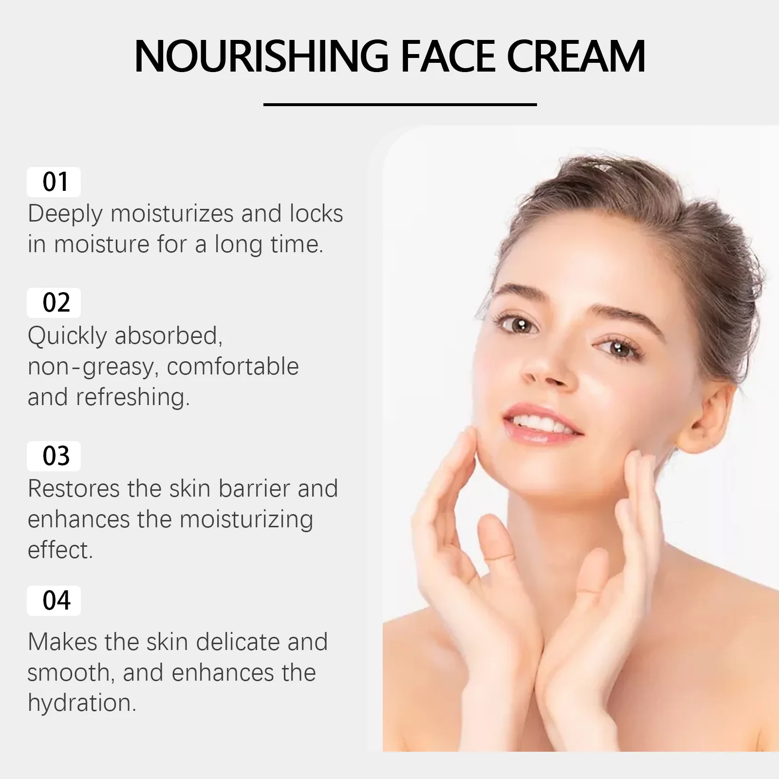 HOYGI Moisturizing Cream Balancing Water and Oil Fine Pore Delicate Skin Nourishing and Rejuvenating Cream Improves Dry Skin