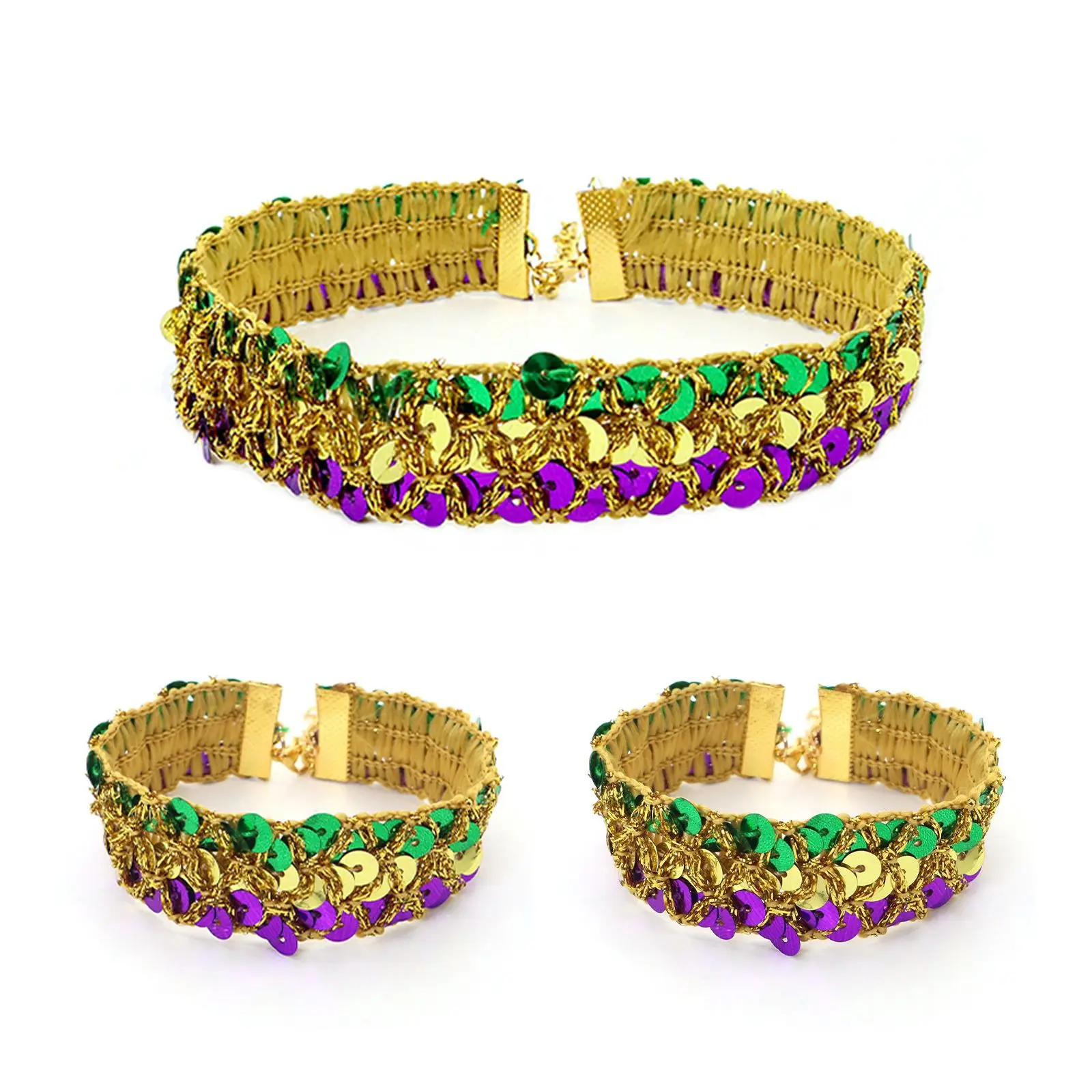 Mardi Gras Costume Accessory Set Tutu Skirt, Faux Feather Headband, Mask,Mardi Gras Beads,Feather Boa for Women and Girls