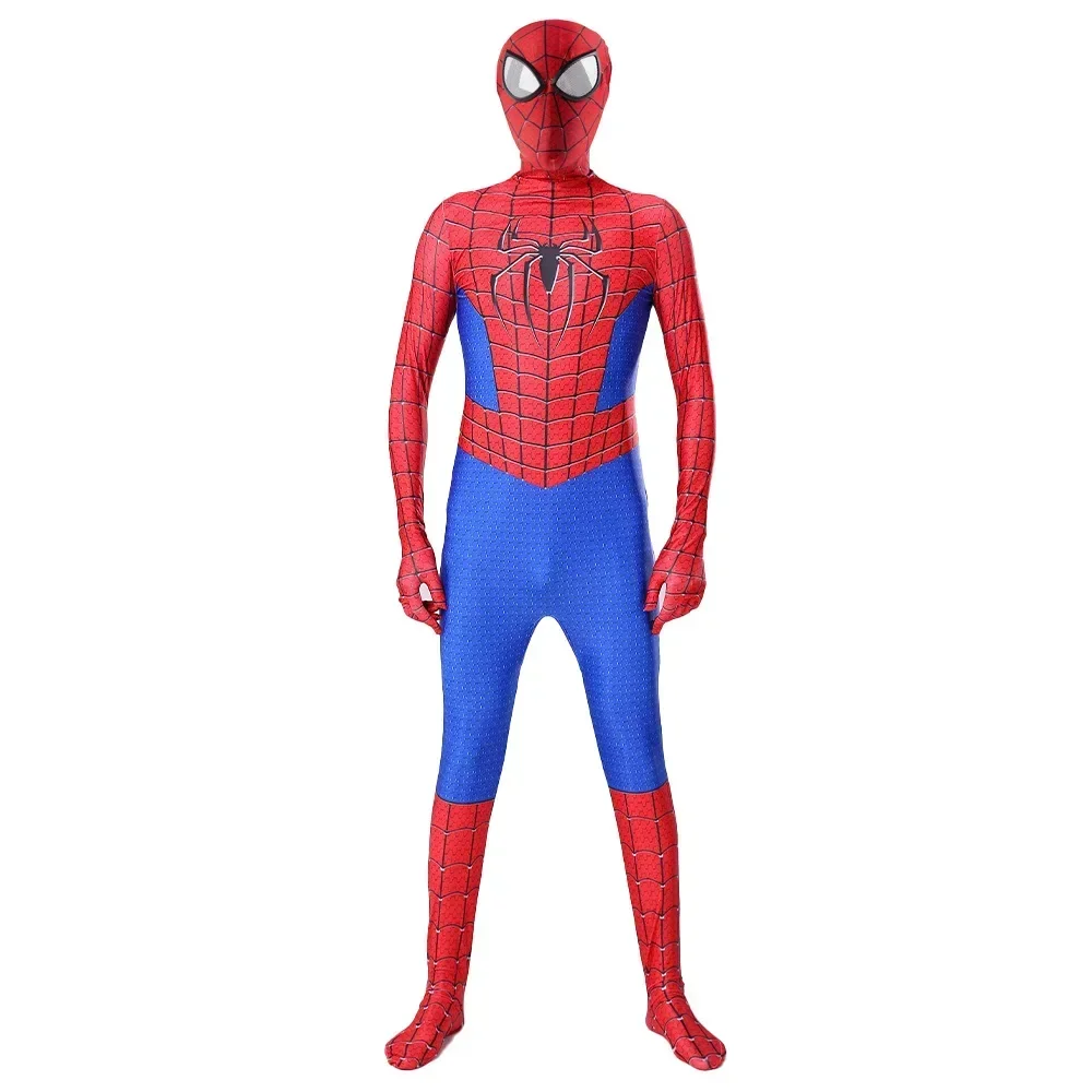 Kids Spiderman Costumes Superhero Miles Spider Man Cosplay Jumpsuit Bodysuit Zentai Launcher Halloween Costumes for Kids Adult