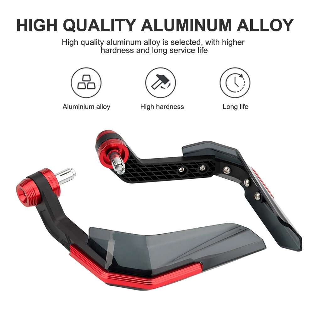 Windproof Motorcycle Hand Guard Handguard Shield Motorbike Mountain E-Bike Brake Lever Guard with Aluminum Stiffener