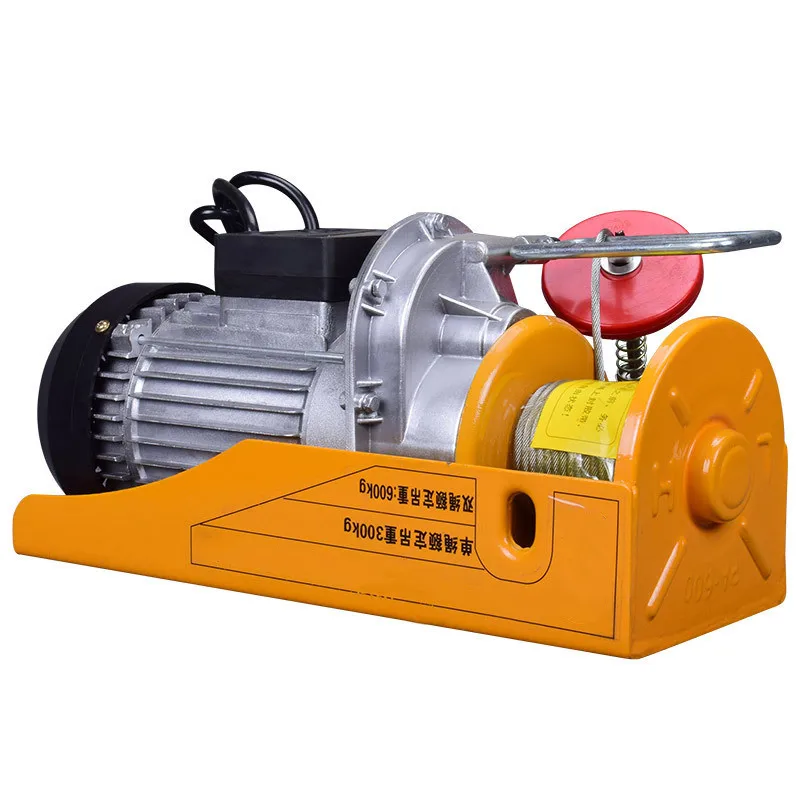 

Miniature electric hoist 220V household crane 1/0.5 ton hoist winch lifting