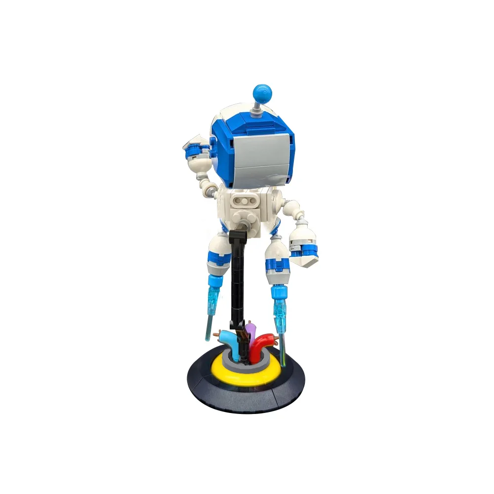 MOC Astro Bot รุ่น Building Blocks COSMIC ผจญภัยเกมรูปกู้ภัย Treasure Hunt หุ่นยนต์ประกอบอิฐของเล่น DIY IDEA ของขวัญ