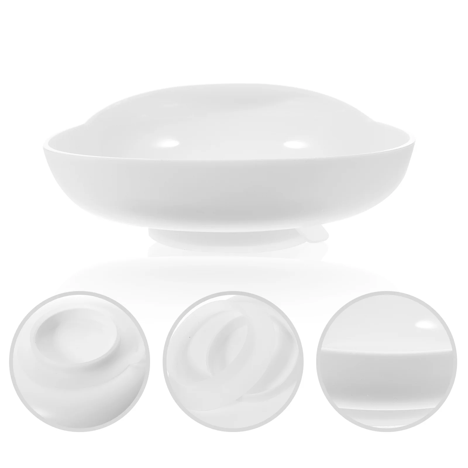 Dog Bowls Anti-spill Tray for The Elderly Senior Dining Portable Suction Eating Base Self Feeding Scooper White Man