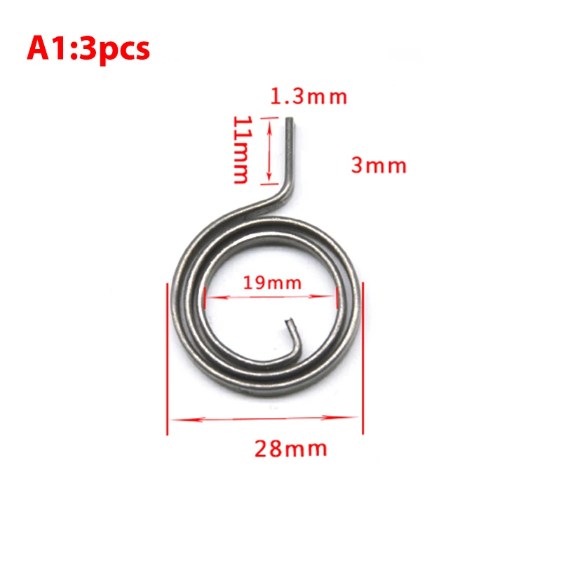 New 3Pcs Replacement Spring For Door Knob Handle Lever Latch Internal Coil Repair Spindle Lock Torsion Spring Flat Section Wire