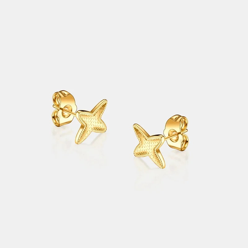 

925 Sterling Silver Geometric Ancient Fish Scales Stars Stud Earrings for Women Fine Jewelry High Luxury Vintage Accessories