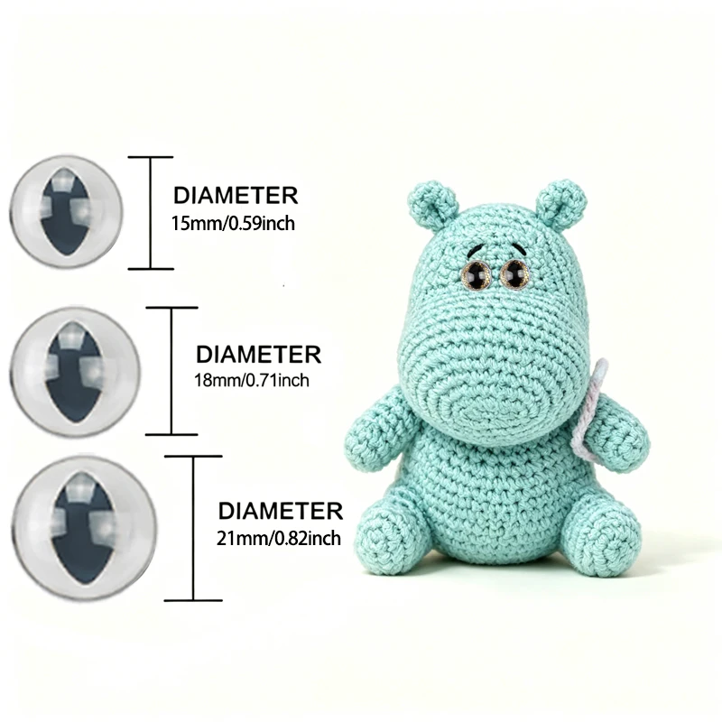 16Pcs 3D Honeycomb Cat Safety Eyes, Crochet Toy, Sparkling Amigurumi Crafts, Plush Doll Eyes, DIY Toy Accessories