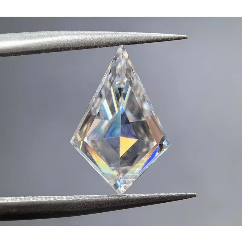 

Wholesale Moissanite Stone Special Shape White Color Kite Cut Charm Beads for DIY Jewelry Making Rings Bracelet Selectable GRA C