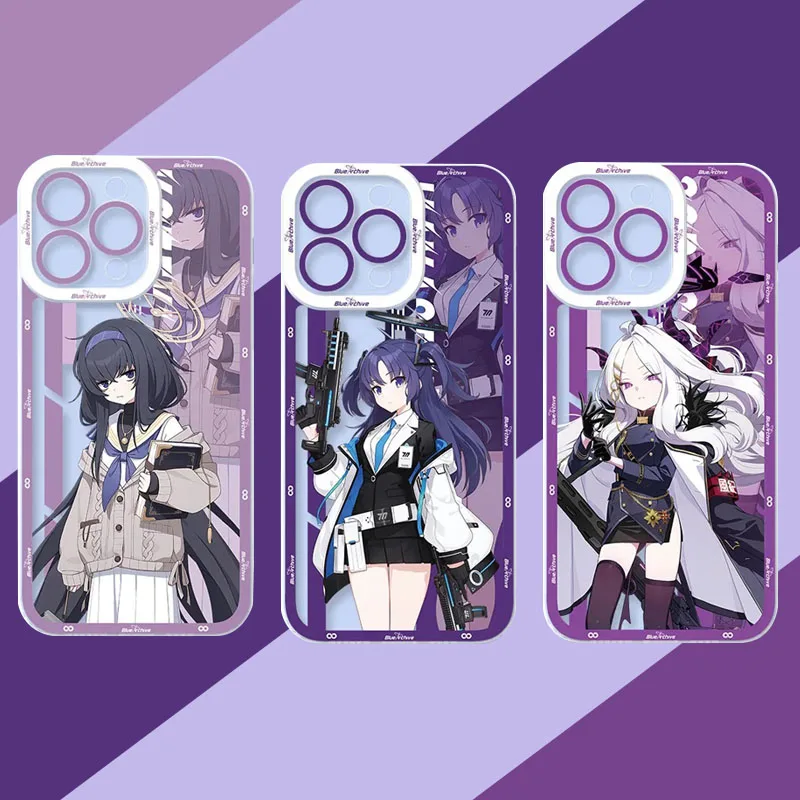 Custodia per archivio blu Anime di lusso per Samsung Galaxy S24 S23 S22 Ultra S21 S20 FE Note 20 10 Plus A15 A25 A35 A55 Silicone Funda