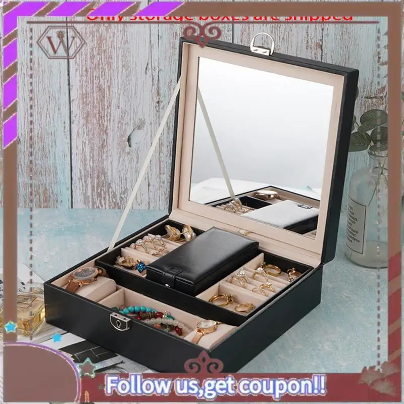 

Multifunctional Jewelry Storage Box Ring Earring Jewelry Box Watch Necklace Bracelet Jewelry Box Easy Install Easy To Use
