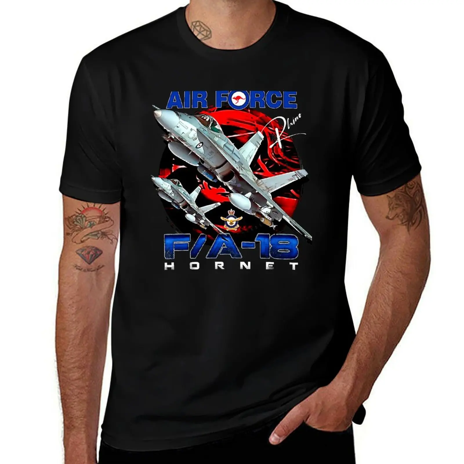 

man Fighterjet shirts man Air graphic t T-Shirt Australian graphic Force man shirt heavy FA18 Hornet t for shirts t cotton RAAF