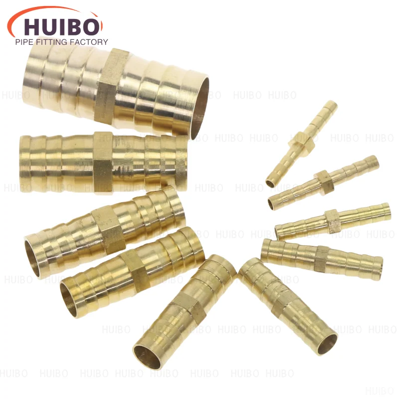 Brass Straight Hose Pipe Fitting Equal Barb 4mm 5mm 6mm 8mm 10mm 12mm 16mm 19mm 25mm Gas Copper Barbed Coupler Connector Adapter